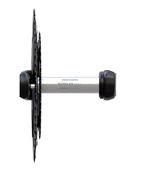 Rotor Road24 Axle 24mm Zwart
