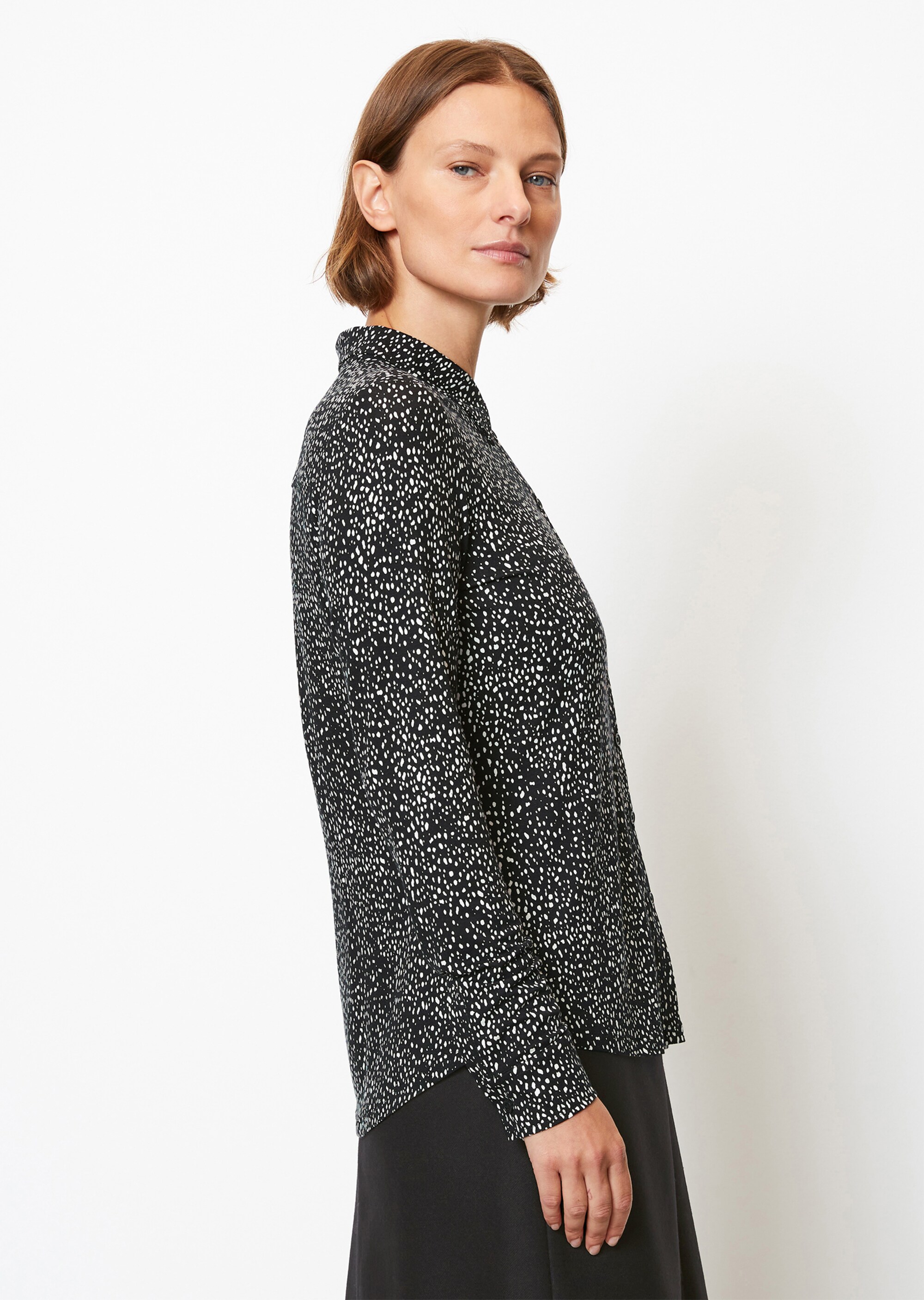 Jersey-Print-Bluse regularaus LENZING™ ECOVERO™