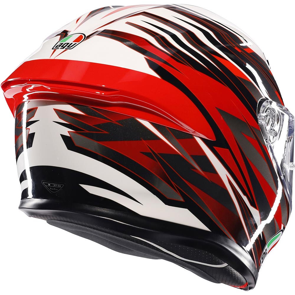 AGV - Casque K6 S Reeval Blanc / Rouge / Gris