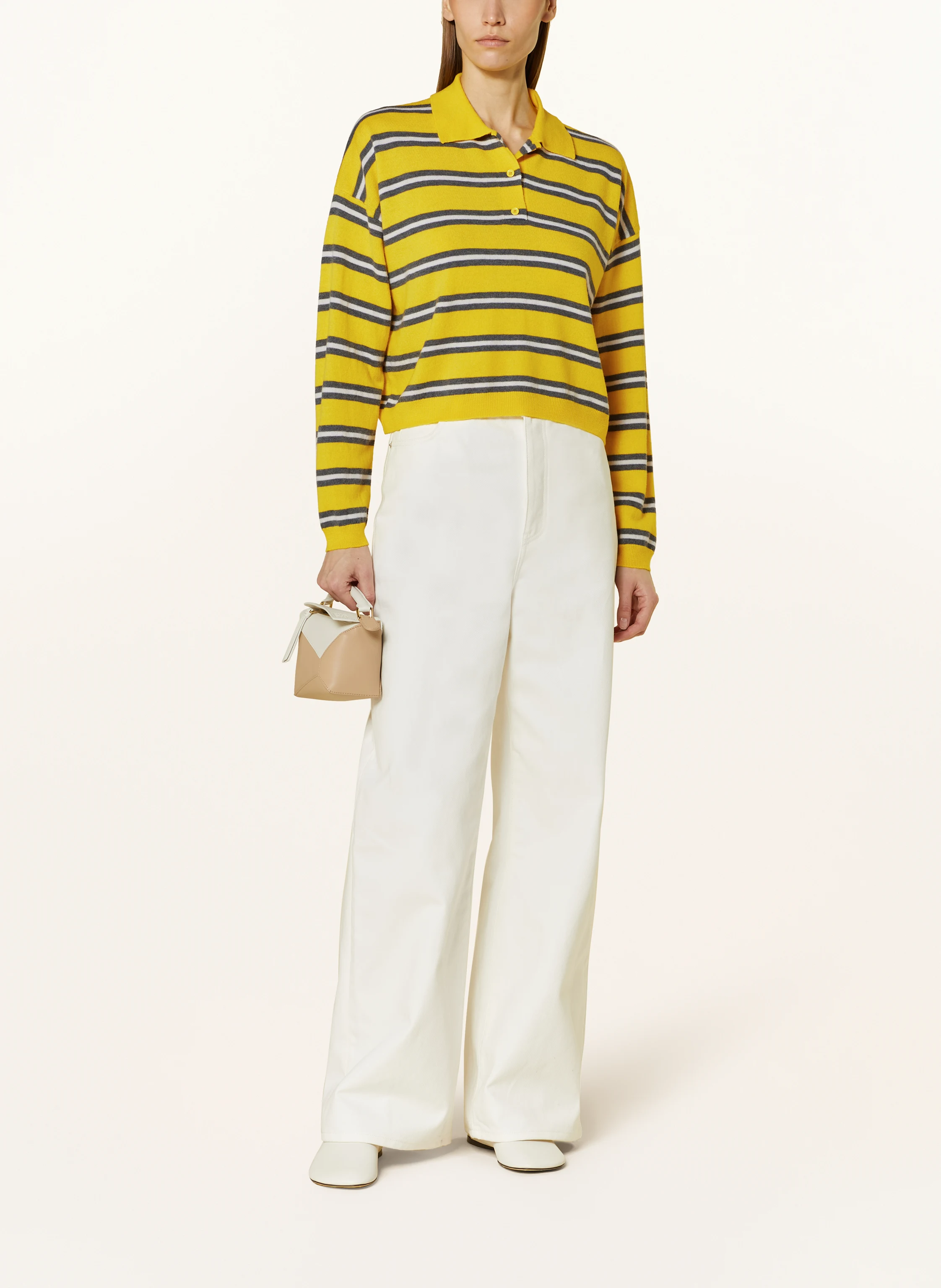 LOEWE Strick-Poloshirt aus Leinen