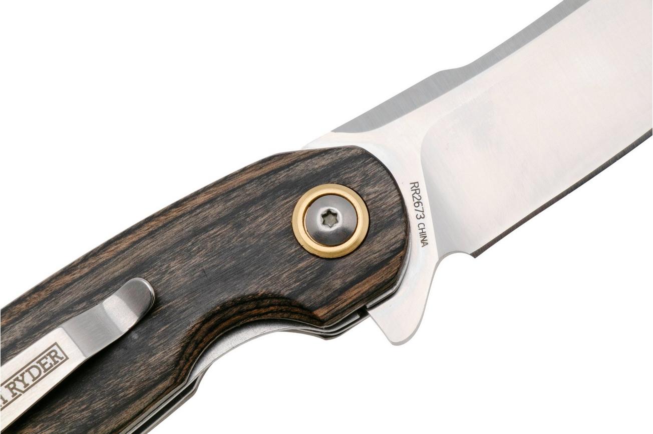 Rough Ryder Bullfrog RR2673 Satin 440, Pakkawood, zakmes
