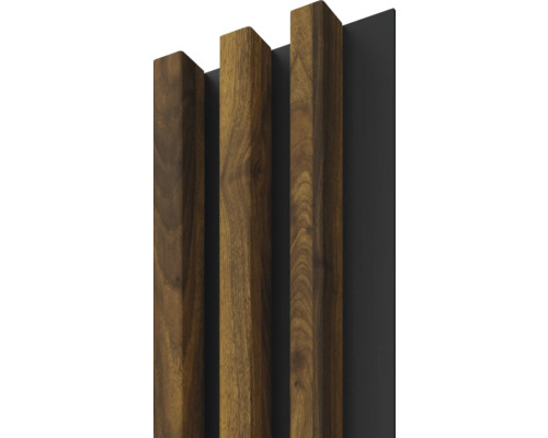 Decoratief paneel Linea Slim 3 notenzwart 30x150x2650 mm