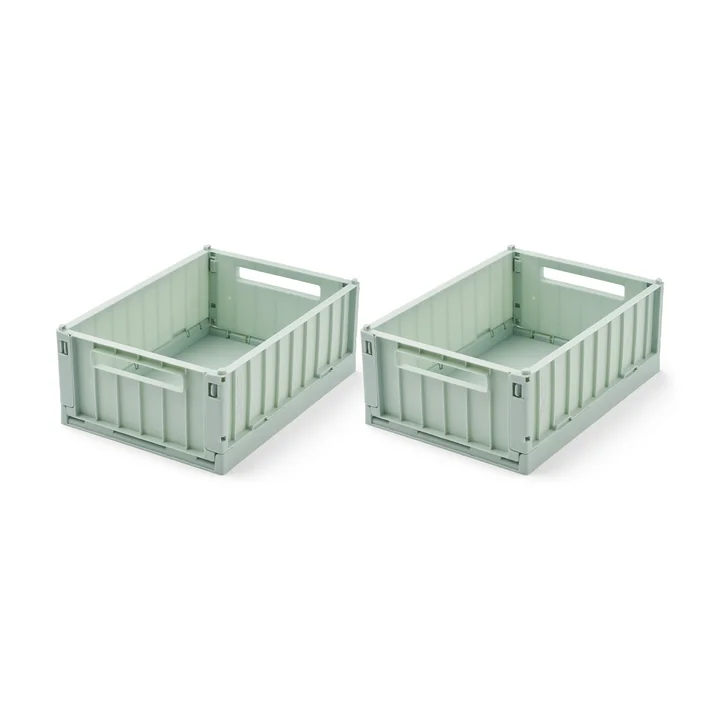 LIEWOOD - Weston Aufbewahrungsbox, 25 x 18 x 9,5 cm, light peppermint (2er-Set)
