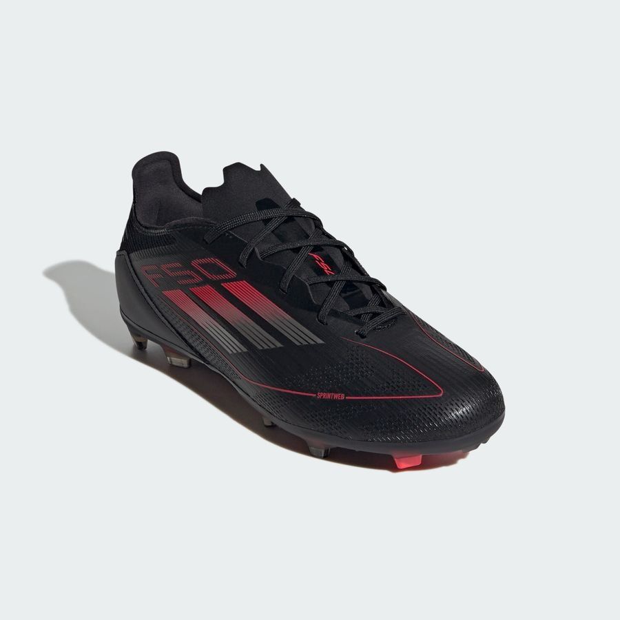 adidas F50 Elite FG Stealth Victory - Noir/Argenté/Lucid Red Enfant