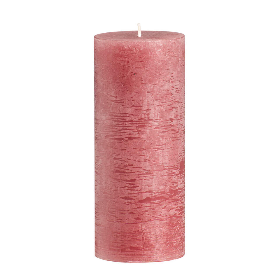 Stompkaars rustiek Sfeer - oudroze - 17 cm