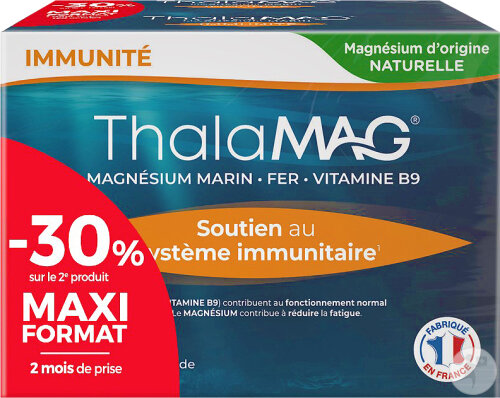 ThalaMag Duo Magnésium Marin Soutien Au Système Immunitaire 2x60 Gélules