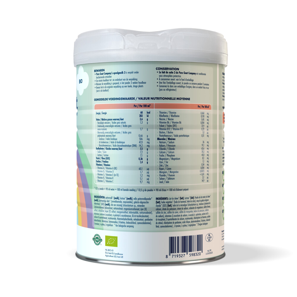Pure Goat Geitenmelk 3 Opvolgmelk800 gr
