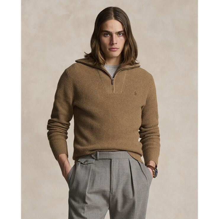 Polo Ralph Lauren COTTON WOOL-LSL-PLO Brown sugar melange