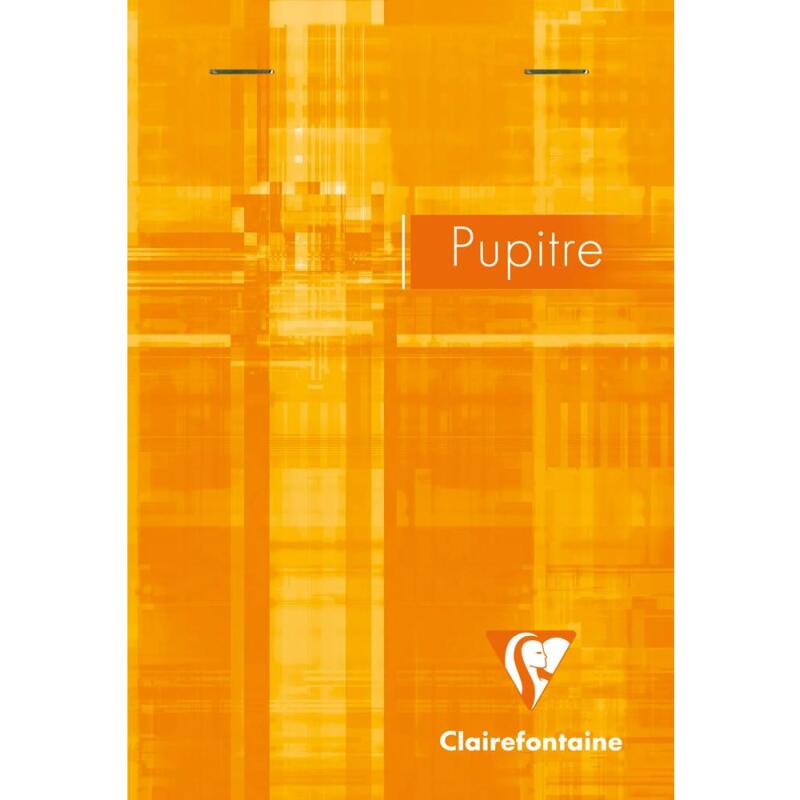 Bloc Pupitre agrafé en-tête A6 (10,5x14,8cm) 80 feuilles détachables petits carreaux Couleur aléatoire - Assortis