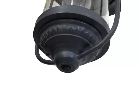Lampe extérieur jardin applique murale industriel métal gris 47cm