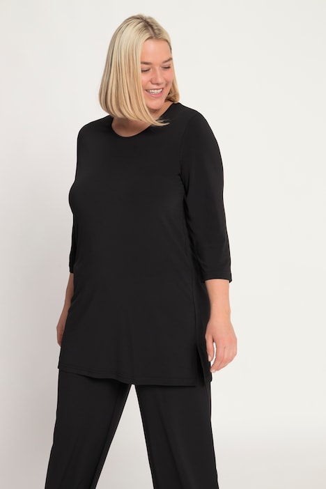 Longshirt, Ringmuster, Rundhals, 3/4-Arm