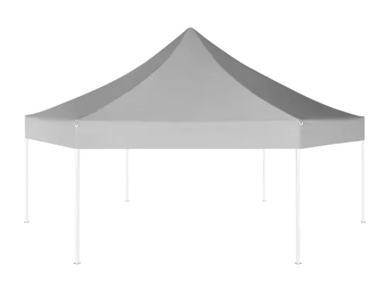 Chapiteau hexagonal pliable Gris 3,6x3,1 m