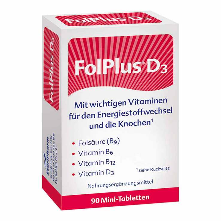 Folplus + D3 Tabletten, 90 St