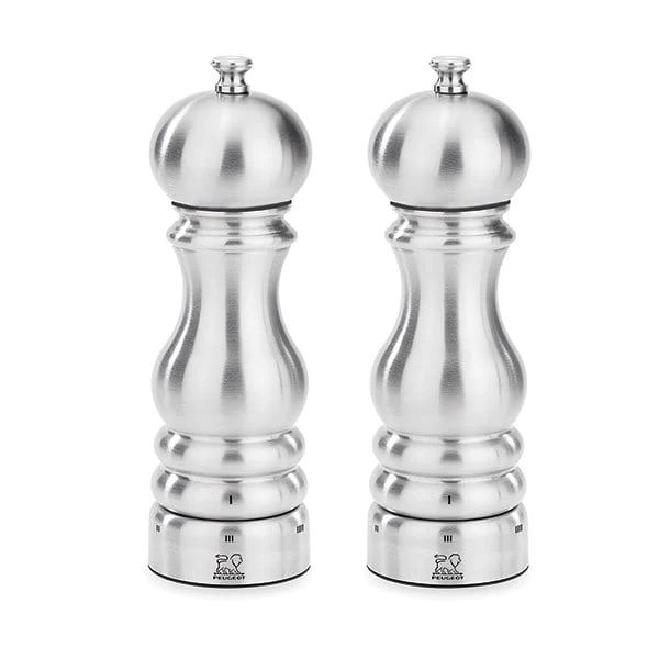 Lot 2 moulins sel et poivre Paris Chef inox 18 cm Peugeot
