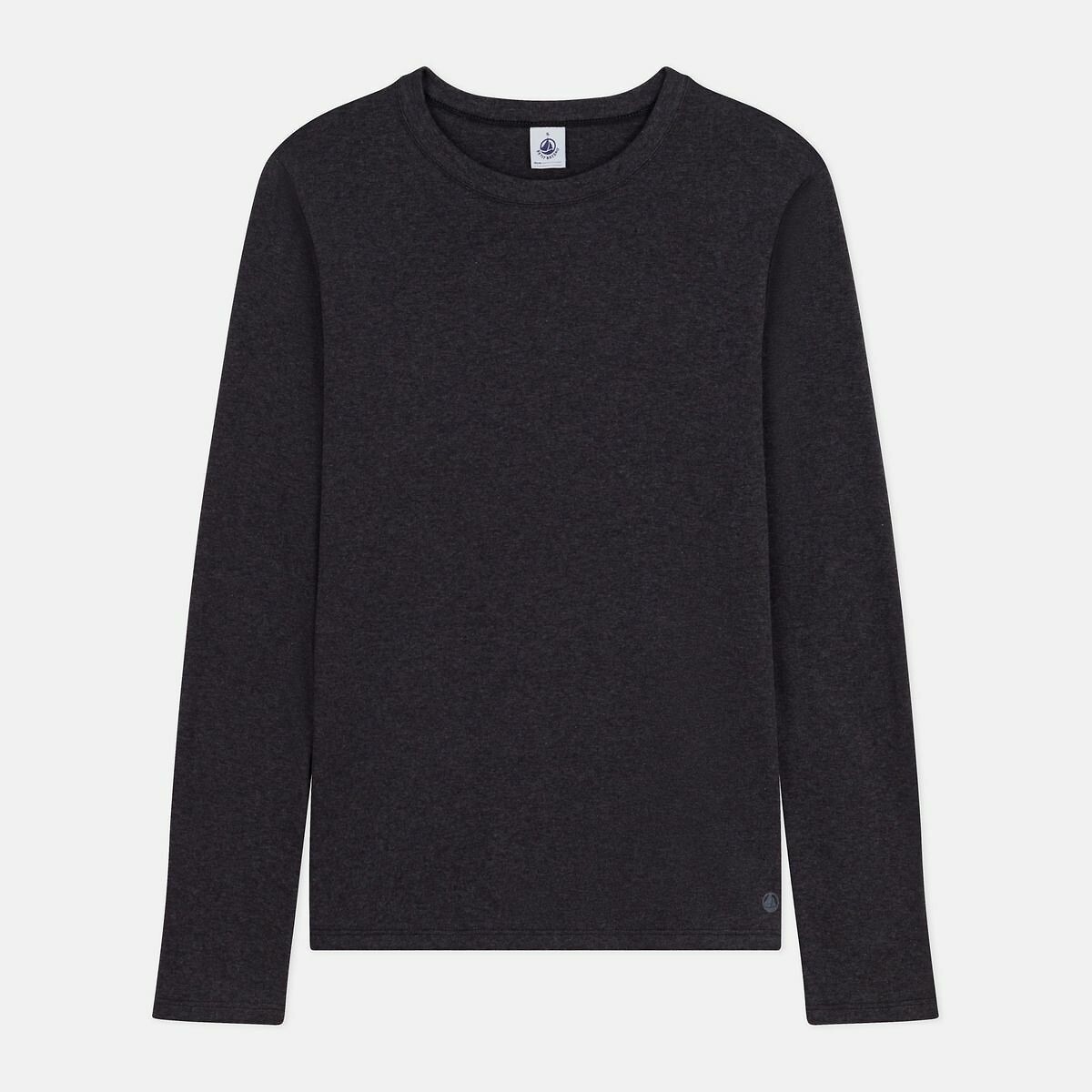 PETIT BATEAU<br>Camiseta feminina icônica de algodão com mangas compridas