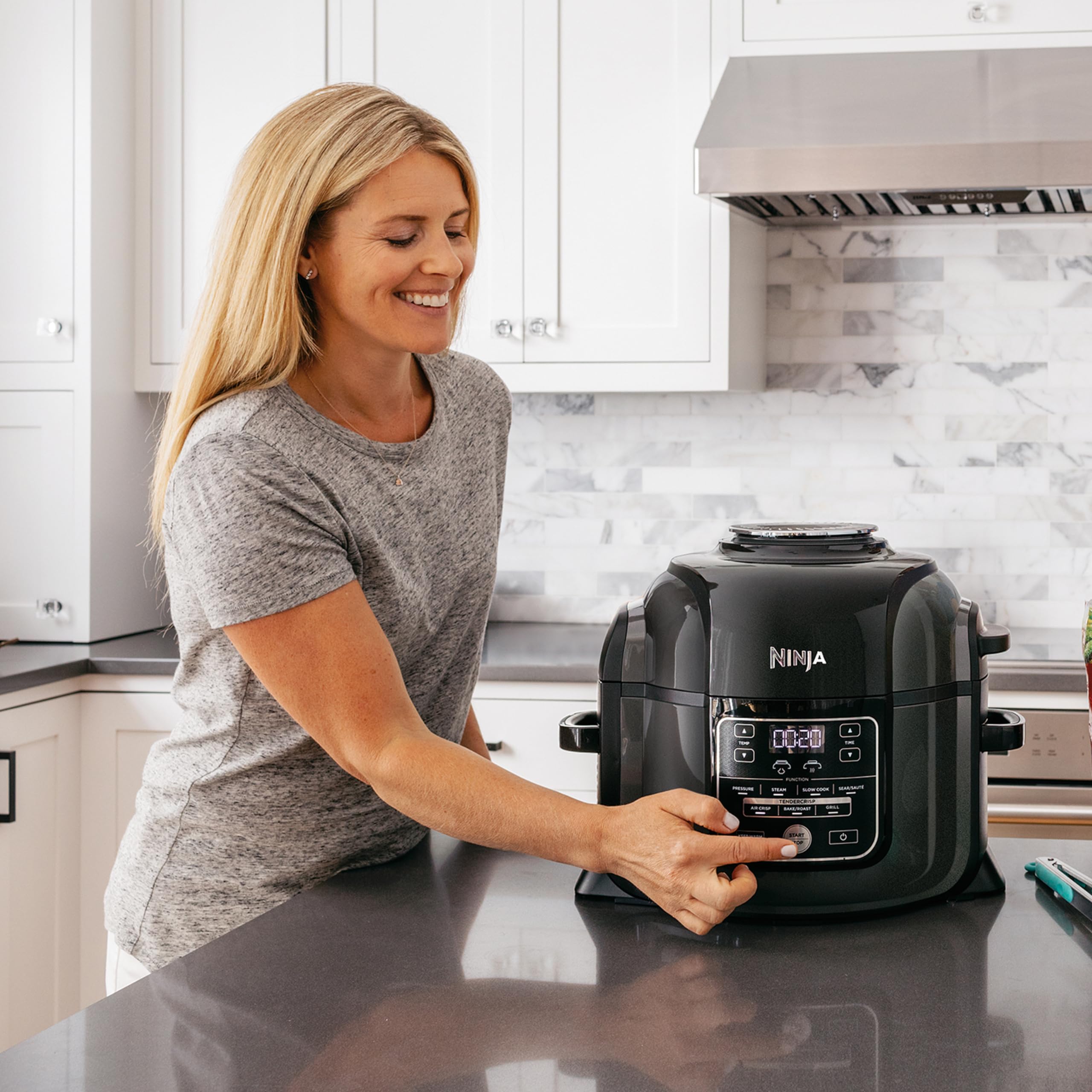Ninja Multicuiseur Foodi, Air Fryer, 7-en-1, 6L, 7 fonctions de cuisson, Autocuiseur Multifonction, Cuisson sous pression, Friture à l'air, Cuisson le
