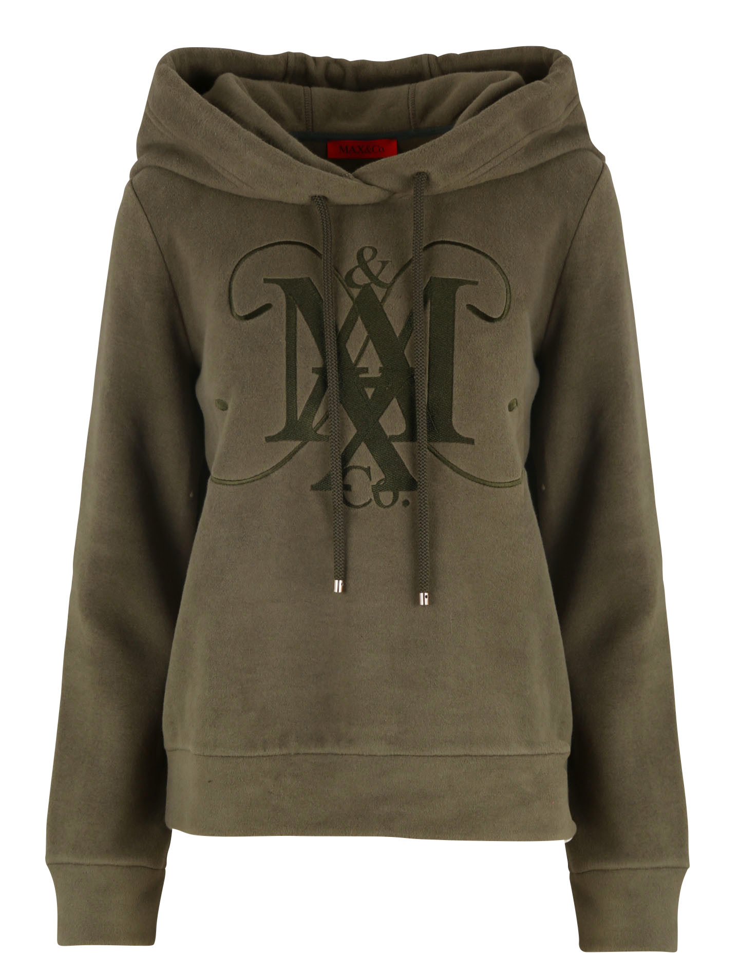 DANESE - Sweat à capuche brodé en coton | Vert