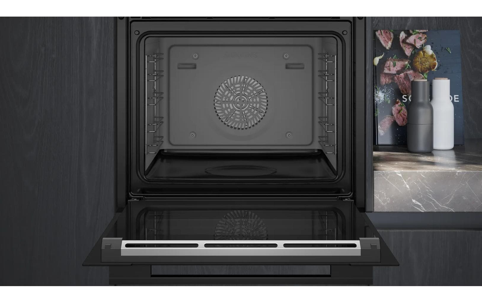 Einbaudampfbackofen iQ700 HS758G3B1C Schwarz A+<br>Einbau-Kompaktbackofen