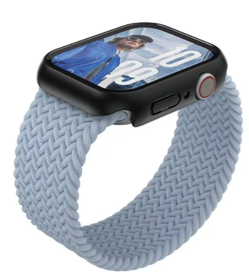 Apple Watch (42 mm) Full Body Protection Slim Bumper Case   Displayschutz Glas (3716) - Schwarz