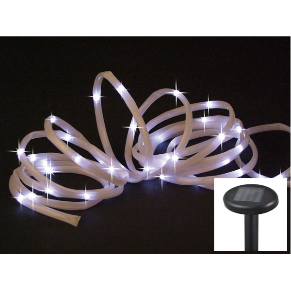 LED-Solarlichtschlauch 50 LEDs Kaltweiß