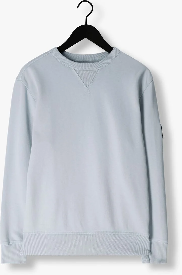 CALVIN KLEIN blauwe calvin klein sweater washed badge crew neck