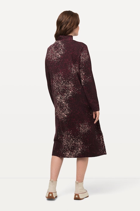 Sweatkleid, Punkte, Troyerkragen, Langarm, Biobaumwolle