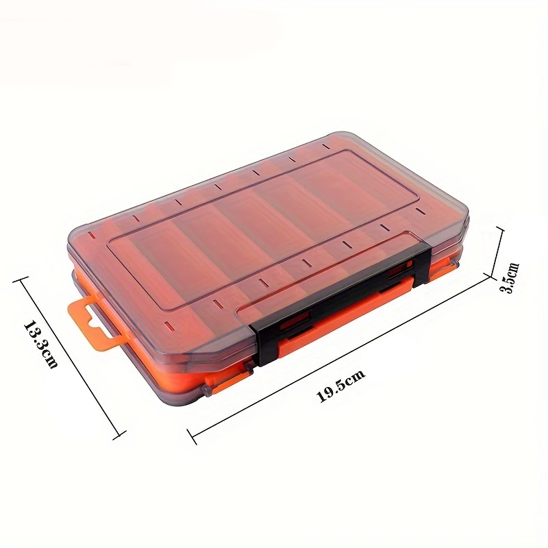 (195x133mm) Angel Köderbox Fischer Zubehör Organizer Lure Box Dose - Grau