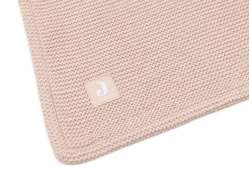 baby wiegdeken 75x100cm Basic Knit - Wild Rose/Fleece