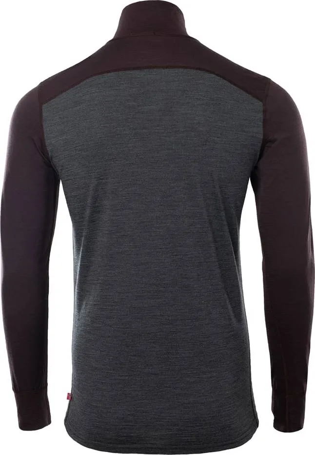 Aclima Lightwool 180 Polo W/ Zip M'S Chocolate Plum/Marengo