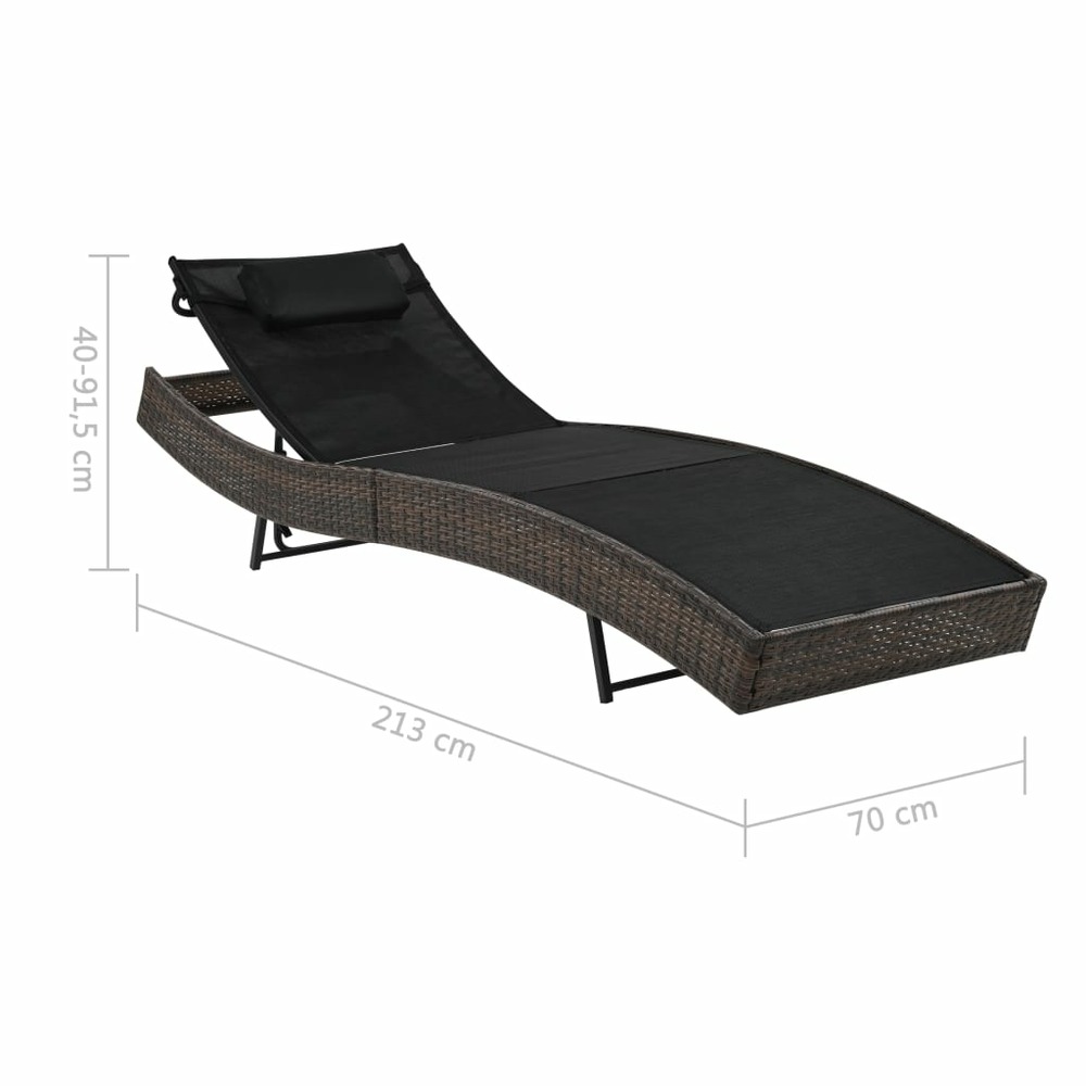 Lot de deux transat chaise longue bain de soleil lit de jardin terrasse meuble d'extérieur et table résine tressée et textilè