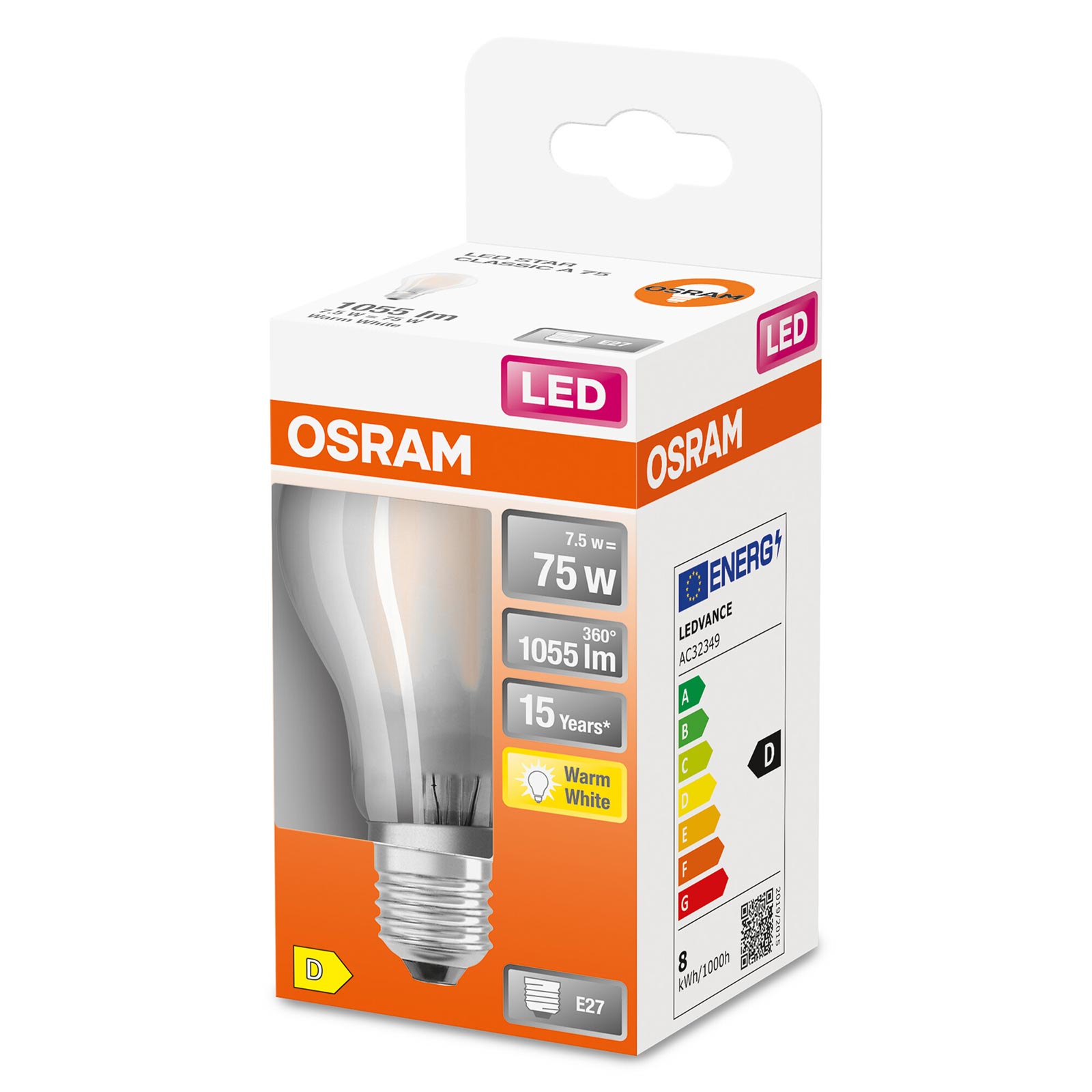 LED-Leuchtmittel ST CLA75 -Filament AGL - E27