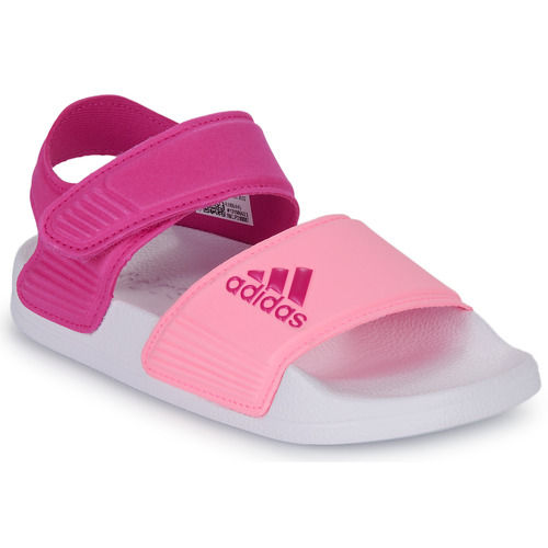 Adidas Sportswear - ADILETTE SANDAL K - Rose / Blanc