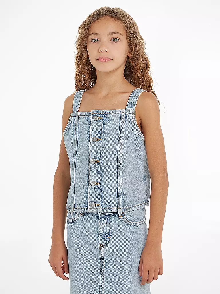 CALVIN KLEIN JEANS Mädchen Jeanstop  hellblau