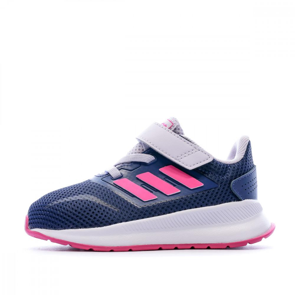 Adidas Baskets marine/rose bébé Fille Adidas RUNFALCON