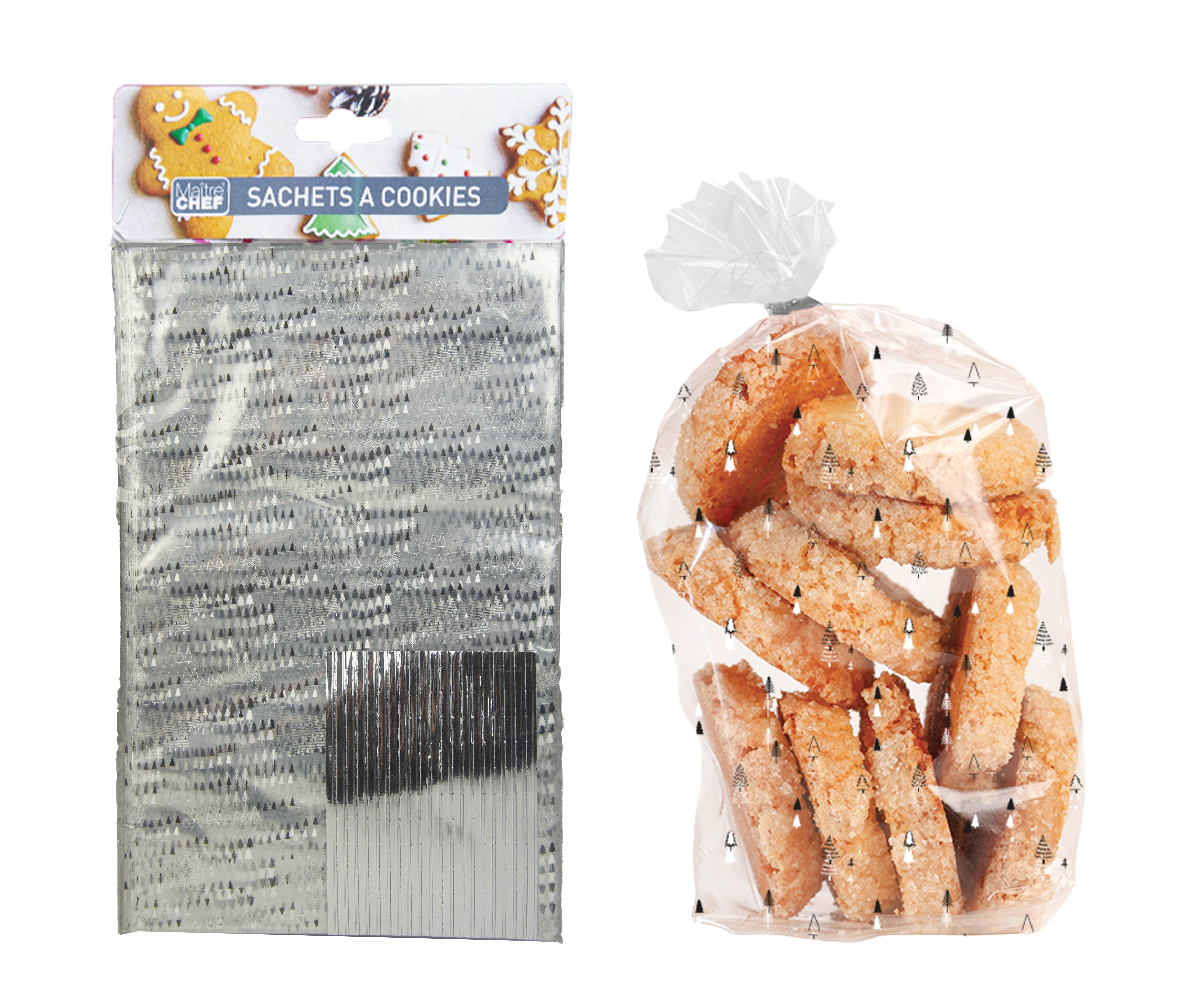 20 SACHETS COOKIE SAPIN NOIR