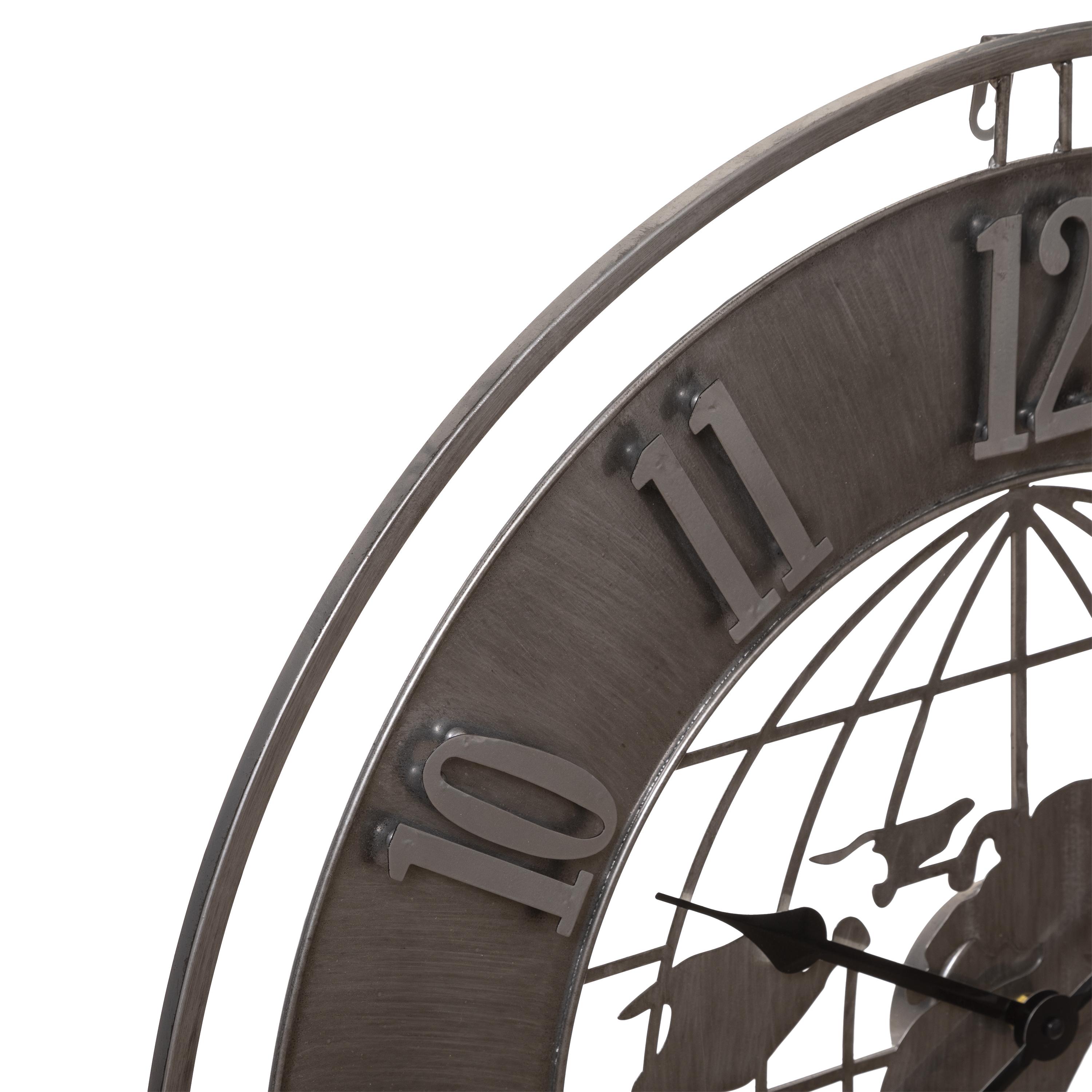 HORLOGE METAL MONDE ISAC D.68CM