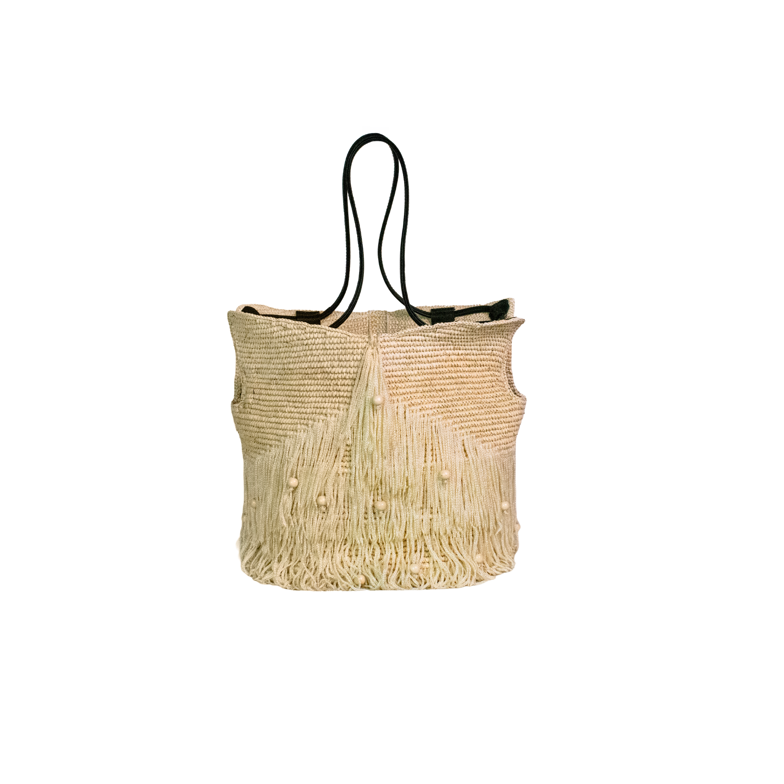 Sac panier de plage à franges