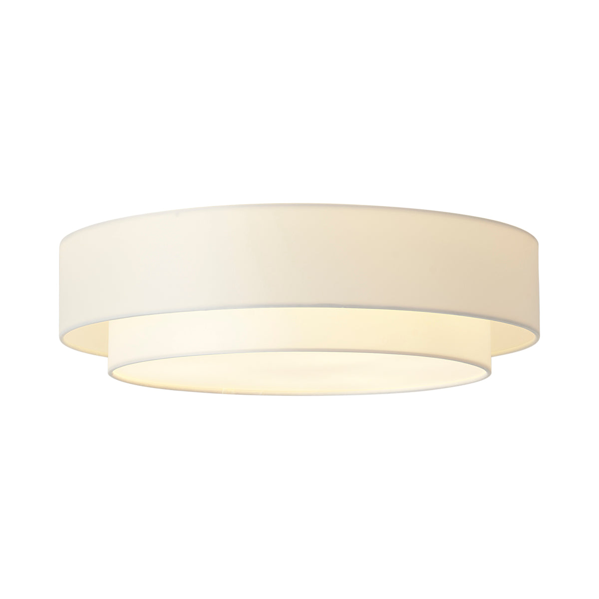 QAZQA Moderne plafonniÃ¨re wit 50cm 3-lichts - Drum Duo