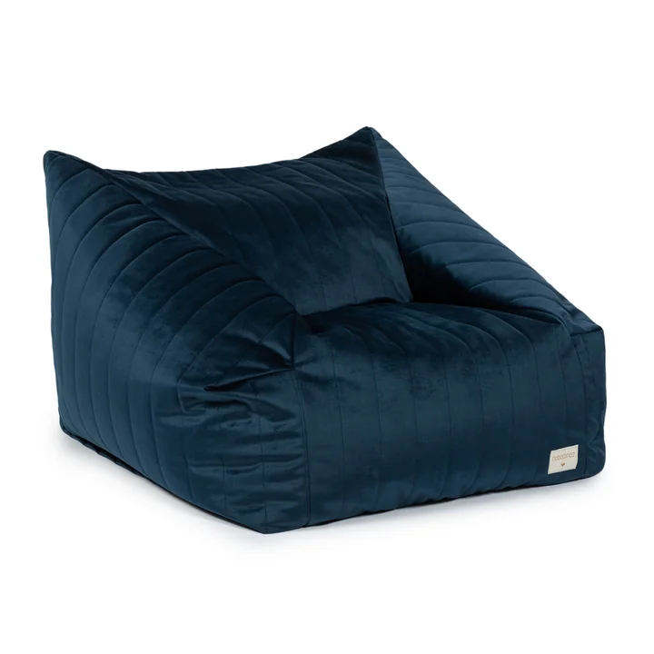 Nobodinoz - Chelsea Samt-Sitzsack, night blue