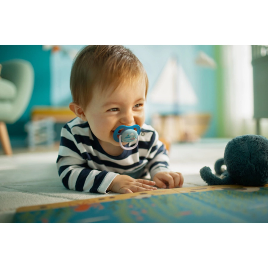Philips Avent Schnuller ultra air SCF08003 Collection Happy 6-18m Boy MamaBoat im Doppelpack