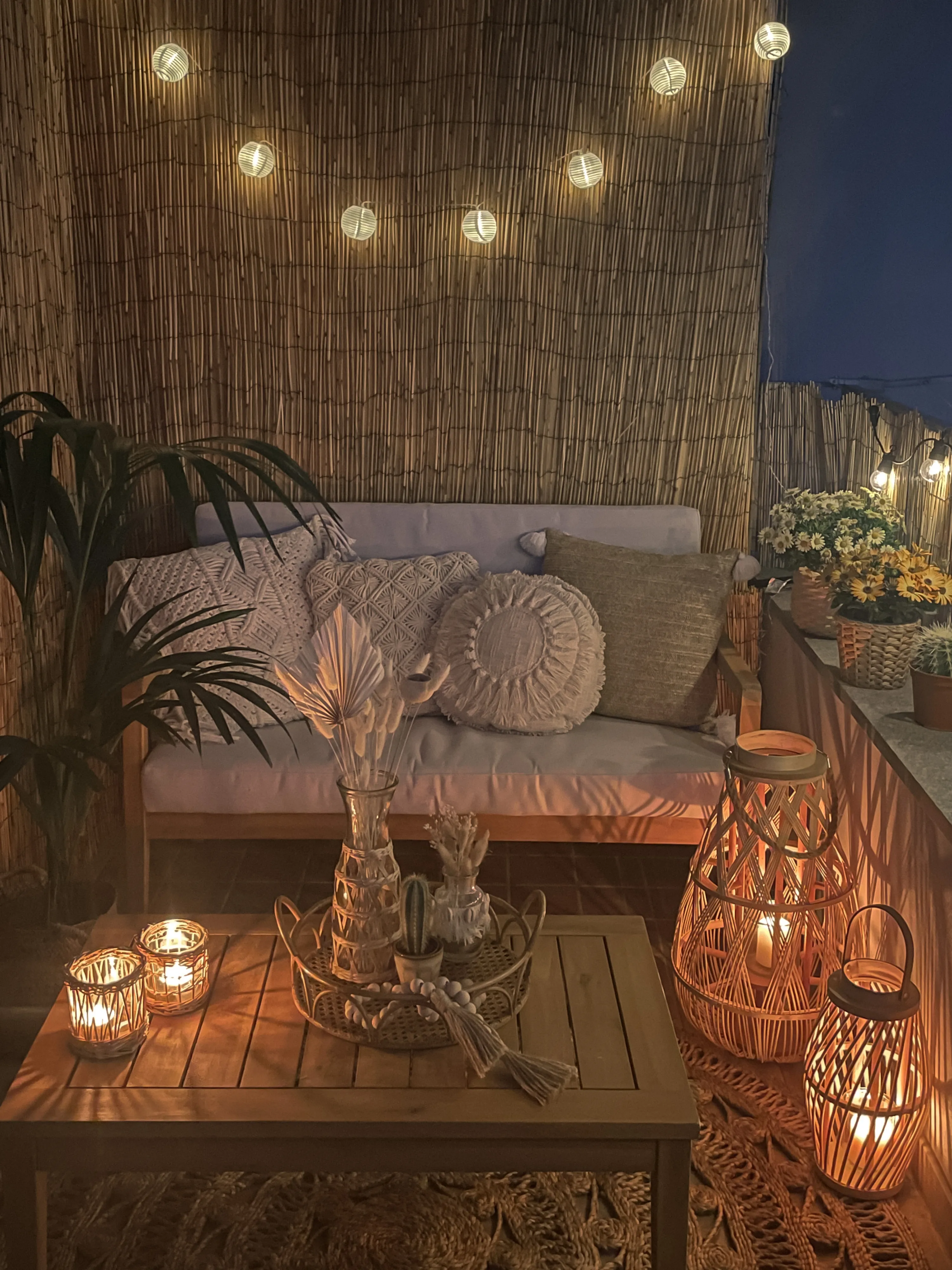 Loungeset met tafel 4-zits PALLANO Acaciahout Taupe