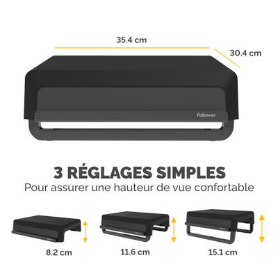 Fellowes Breyta - Support pour écran jusqu'à 15kg - noir