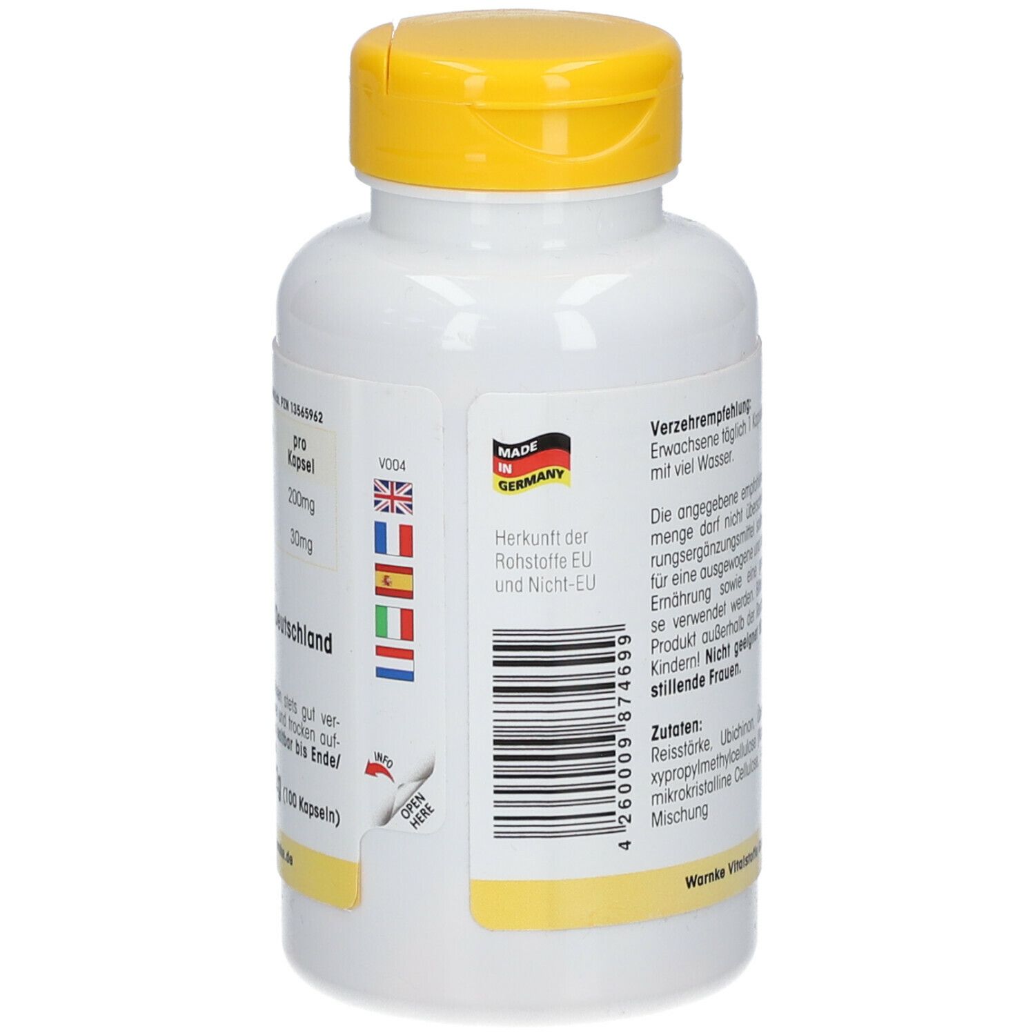 WARNKE VITALSTOFFE Co-Enzym Q10 200 mg