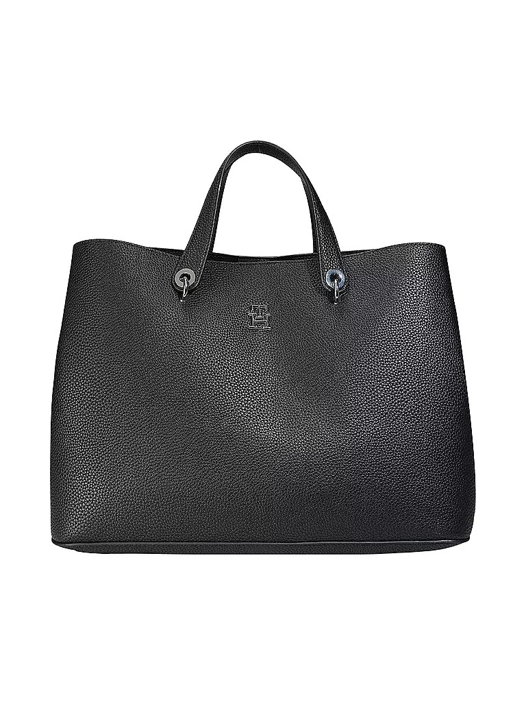 TOMMY HILFIGER Tasche - Henkeltasche TH EMBLEM schwarz