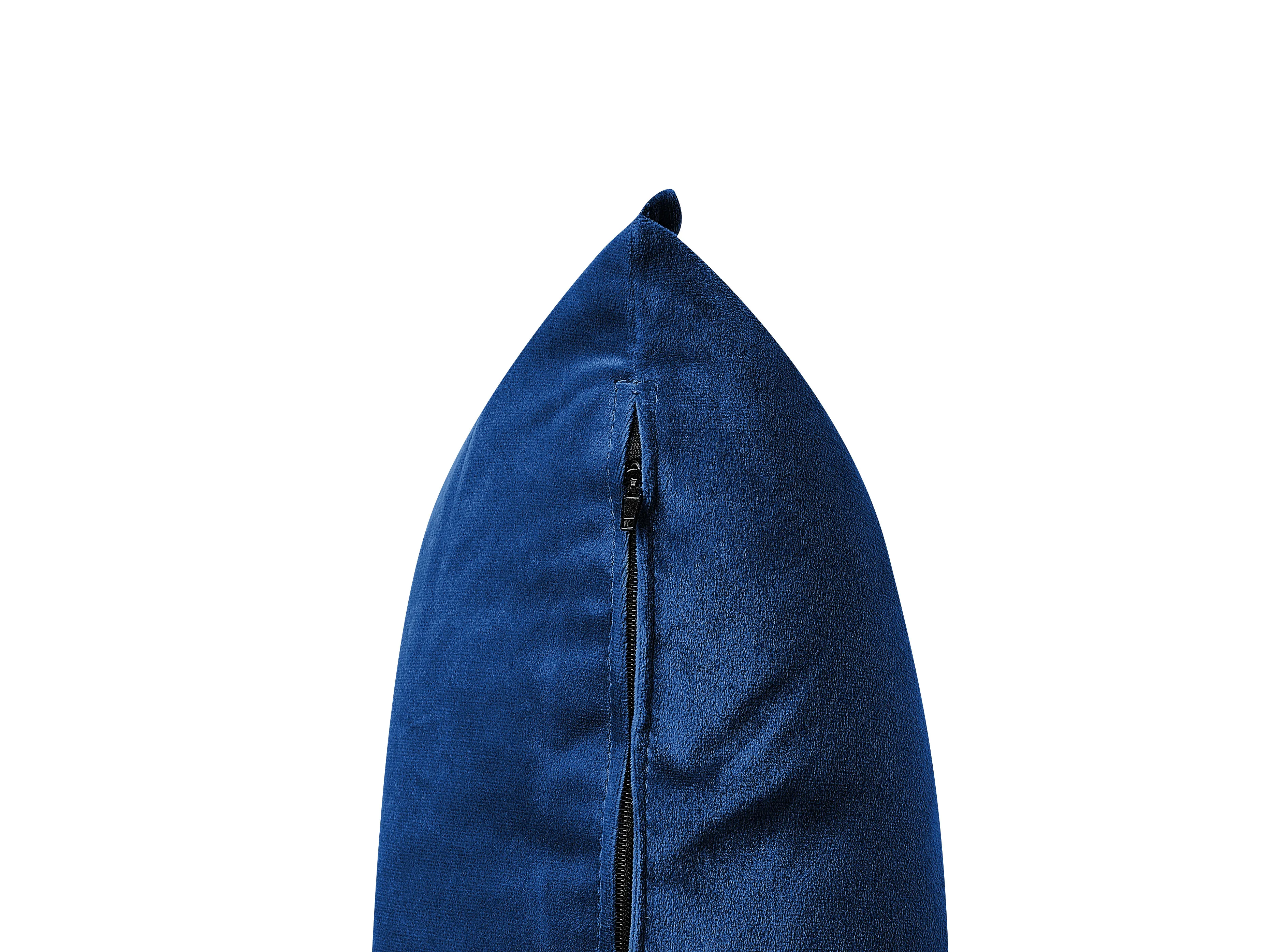Bank 4-zits AURE Fluweel Marineblauw