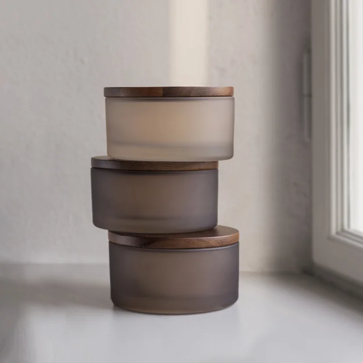 Mette Ditmer - Modest Aufbewahrungsglas mit Deckel, Ø 10,5 x H 6 cm, kitt