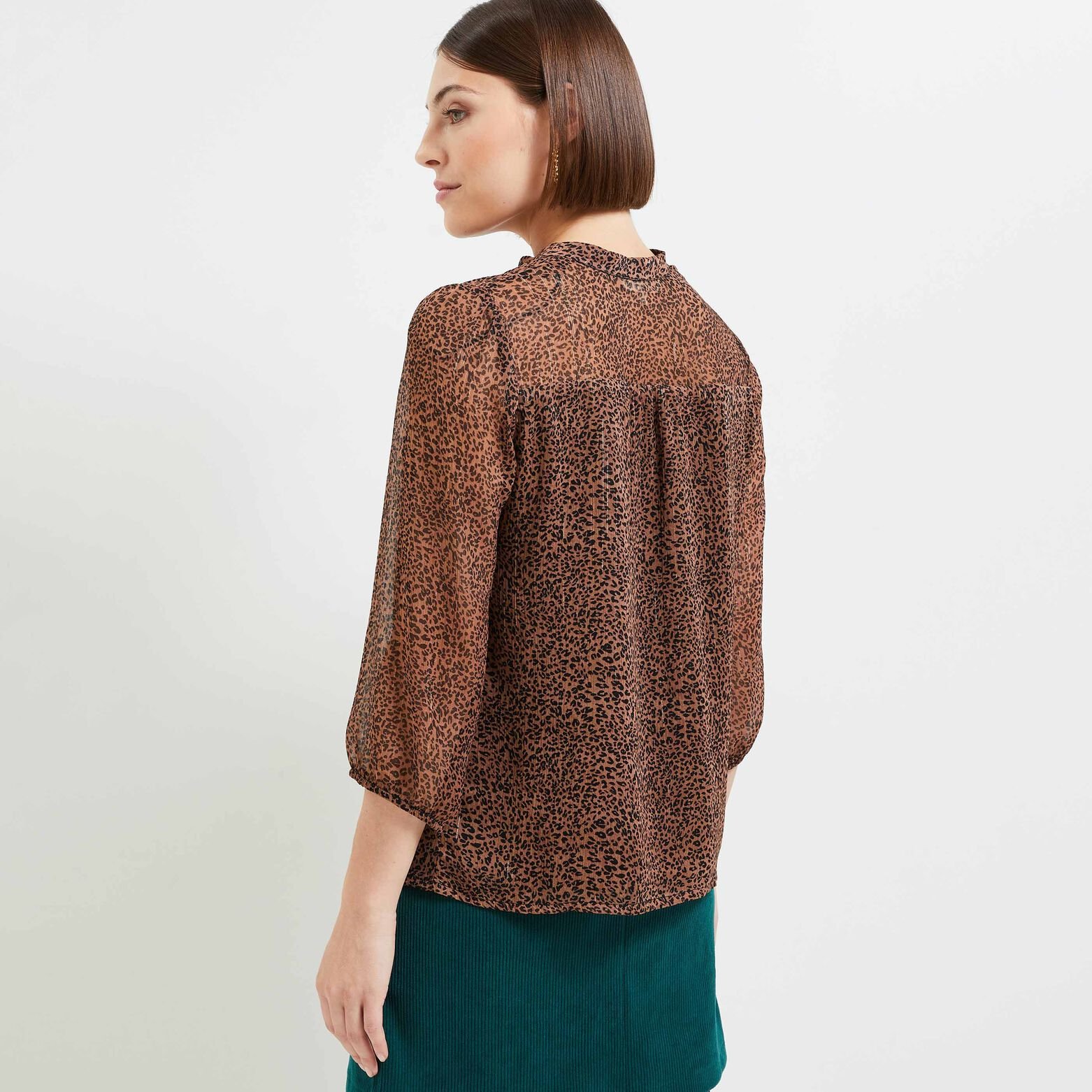 Blouse imprimé léopard femme