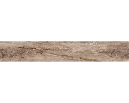 Porseleinen wand- en vloertegel Dakota glad 15 x 100 cm marrone