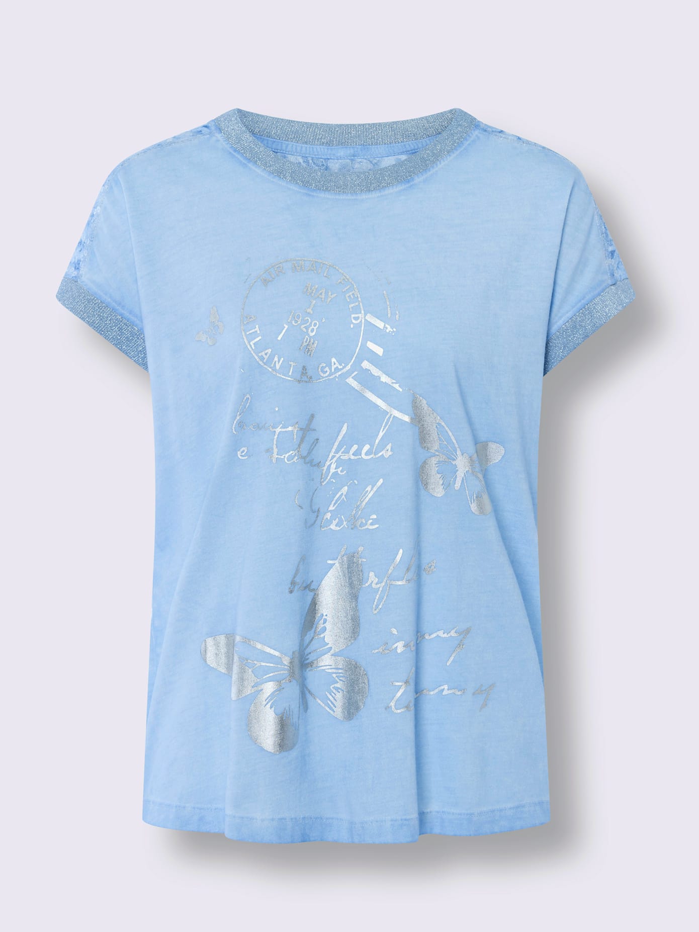 T-shirt imprimé feuille brillant