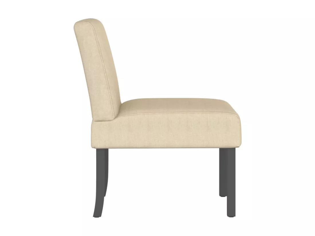 Fauteuil sans accoudoirs crème tissu